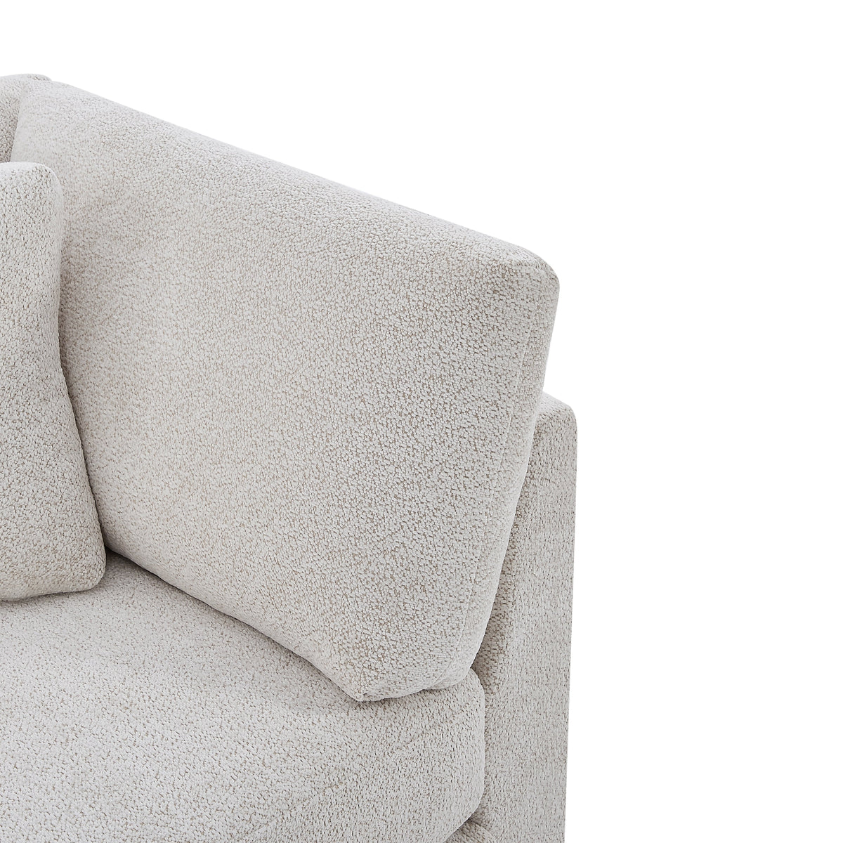 83.5" Modern Flared Arms Sofa (Beige)