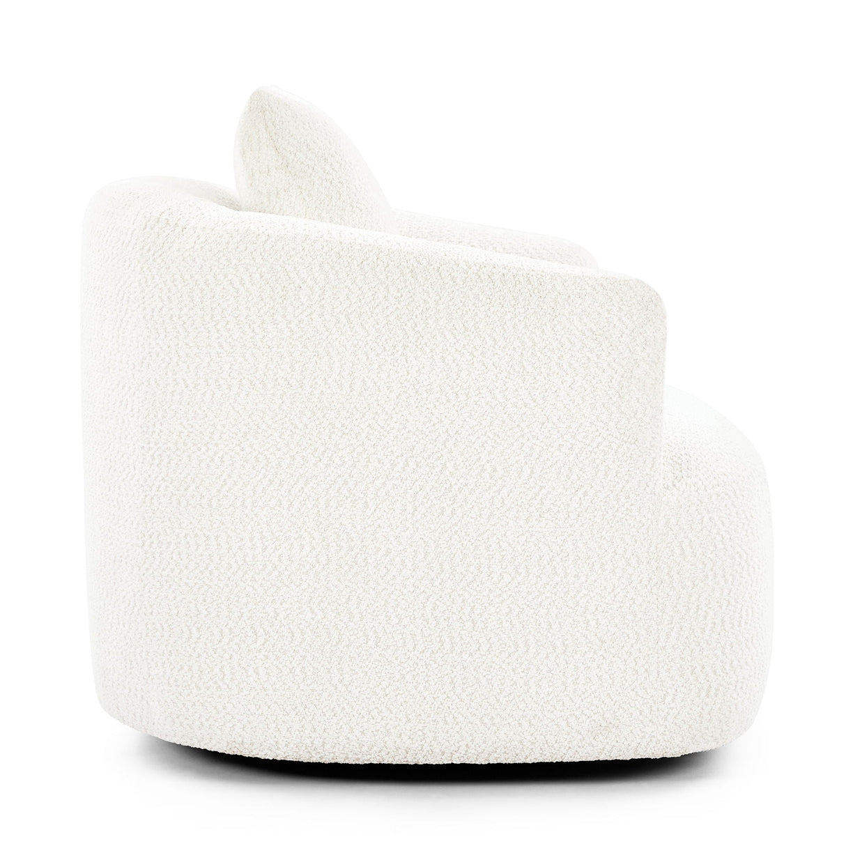 360° Swivel Barrel Sofa Chair With Throw Pillow, Upholstered Accent Chair