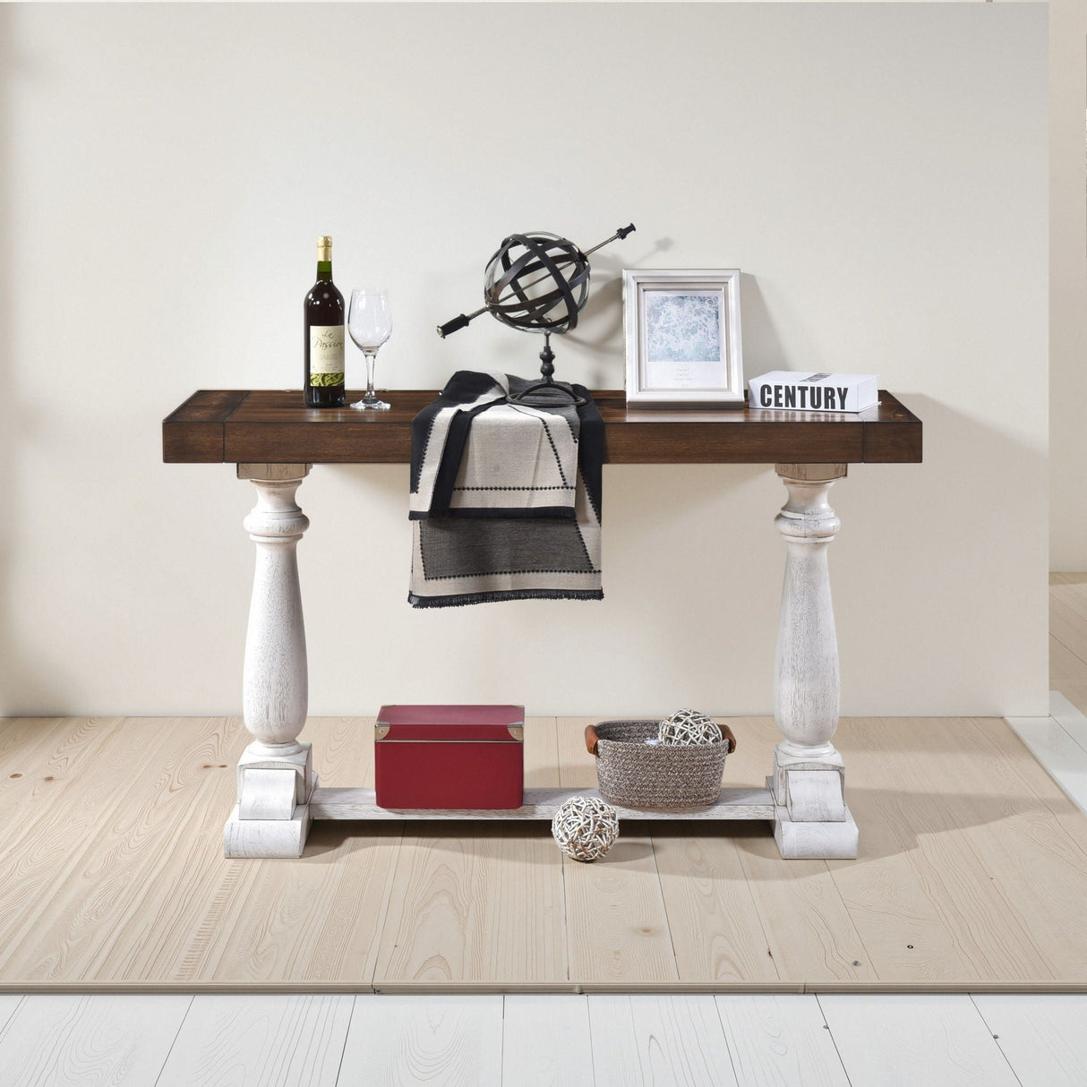 Farmhouse Retro Design Pedestal Sofa Tabe