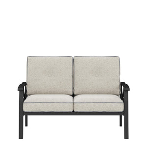 All Weather Loveseat 2 Seats Sofa With Cushions - Light Khaki / Beige