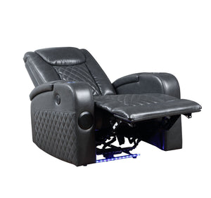 Alair Leather Aire Power Motion Recliner with Bluetooth and Wireless Charger - Dark Gray
