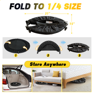 YC 40 Inch Foldable Trampoline with Handle - Standard Spring