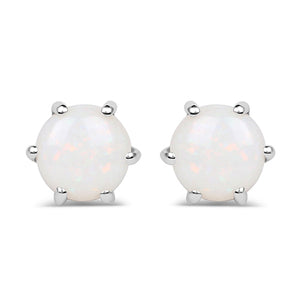 0.74 Carat Genuine Opal .925 Sterling Silver Earrings