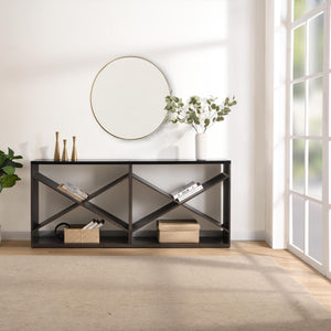 Modern X-Frame Console Table – Elegant Entryway and Office Storage
