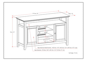 Amherst - TV Media Stand, Handcrafted