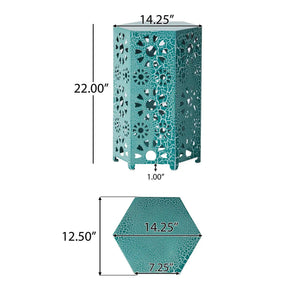 Galore Side Table With Sunburst Cut-Out Design
