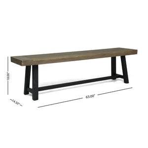 Cloud - Outdoor Bench With Acacia Wood Frame And Slat Panel Design
