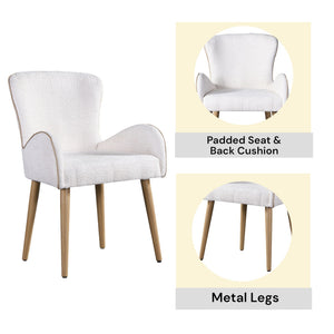 Qwin Boucle Side Chair (Set of 2) - Beige