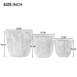 U_STYLE Lightweight MGO Planter Set of 3