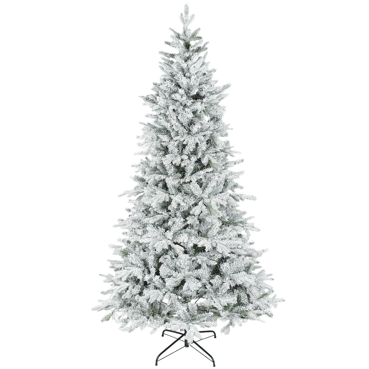 HOMCOM 7.5 ft Artificial Frosted Christmas Tree