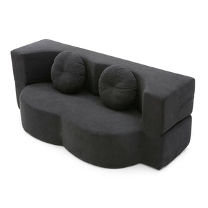 2-in-1 Folding Sofa Bed with Pillow