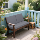 Set of 3 Outdoor Loveseat Cushion Set 48 x 24 Inch - Gray