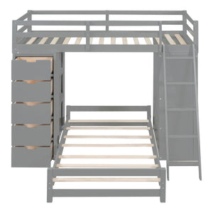 Bunk Bed With LED Light And USB Ports