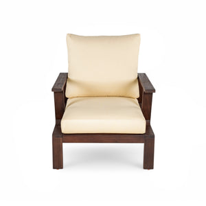 4-Piece Outdoor Sofa Set with Cushions and Coffee Table