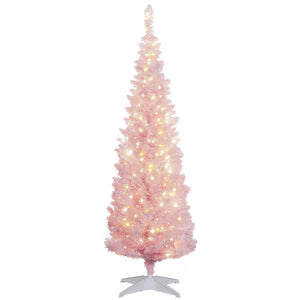 Pink 5ft Pencil Christmas Tree