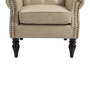 Modern Accent Armchair With Sturdy Wood Legs