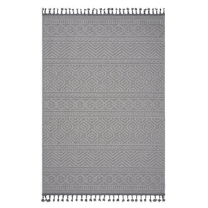 Guros - 6' X 9' Geometric Indoor / Outdoor Area Rug - White