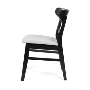 Mid Century Dining Chairs With Cushioned Seats And Wood Frame (Set of 2)