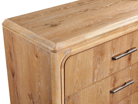 Velora Natural Wood 3-Drawer Nightstand