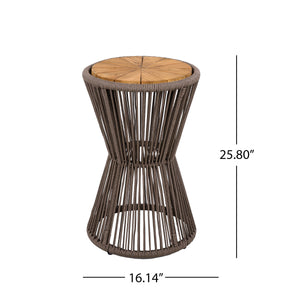 Outdoor Side Table, Dark