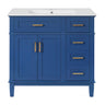 Modern Bathroom Vanity With Ceramic Sink, Soft Close Storage Cabinet