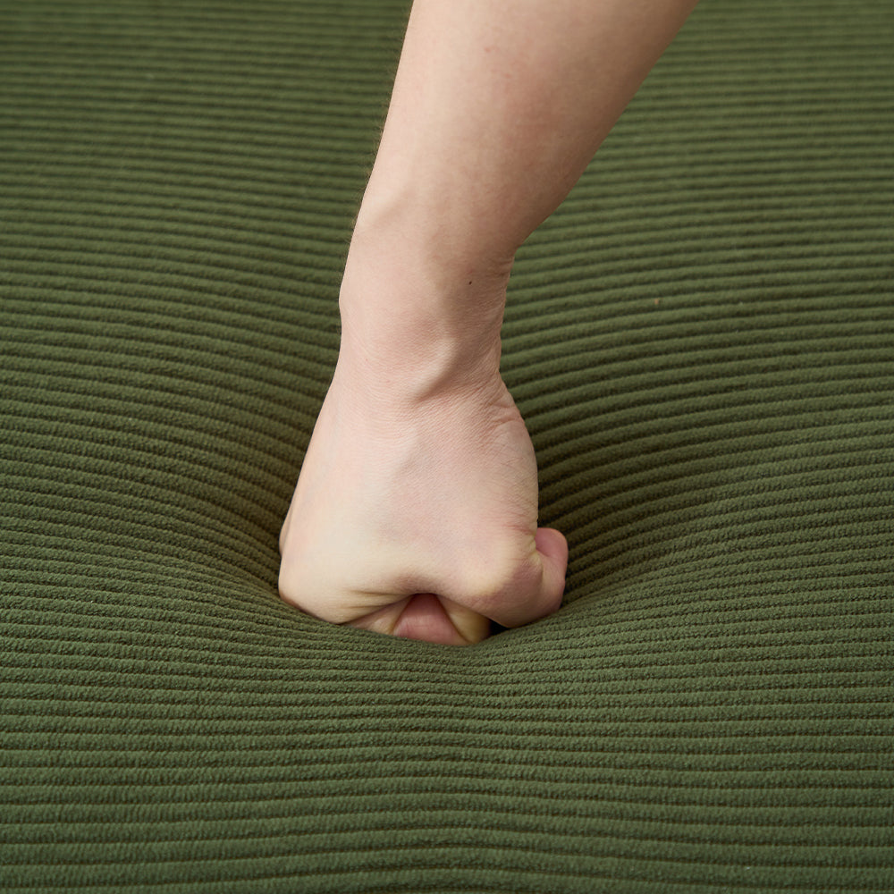 Folding Sofa Bed with Corduroy Upholstery and 2 Pillows