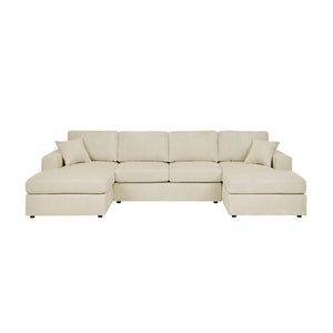 3 Piece Double Chaise Sectional Sofa