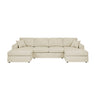 3 Piece Double Chaise Sectional Sofa