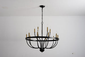 18-Light Industrial Iron Candle Chandelier