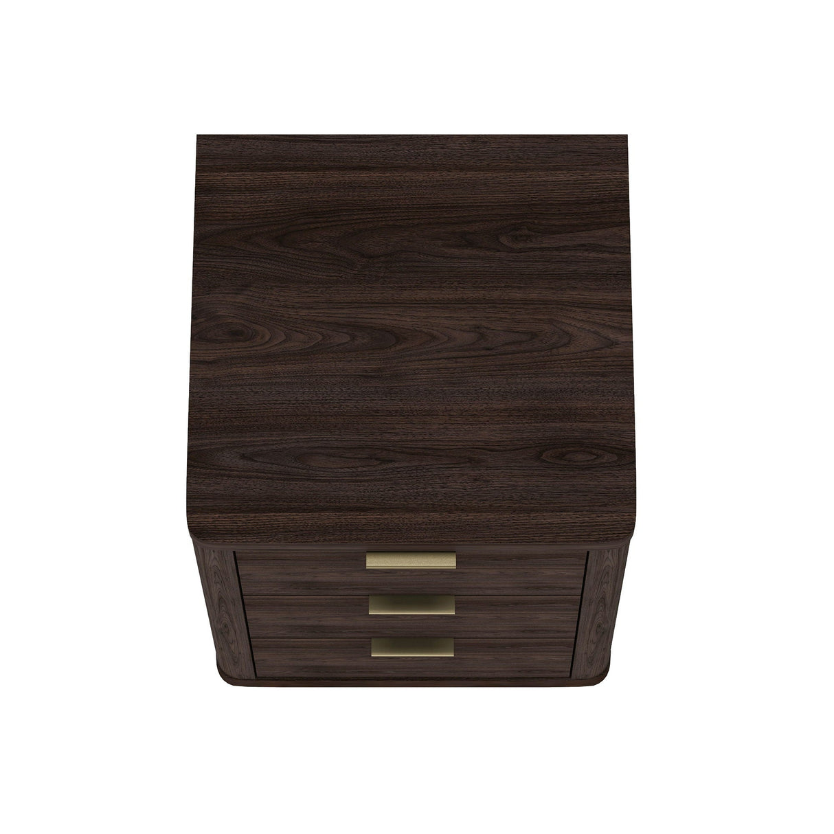 Evelyn - Nightstand With 3 Drawers, Smooth Rounded Edges