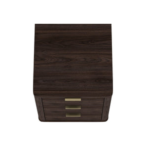 Evelyn - Nightstand With 3 Drawers, Smooth Rounded Edges