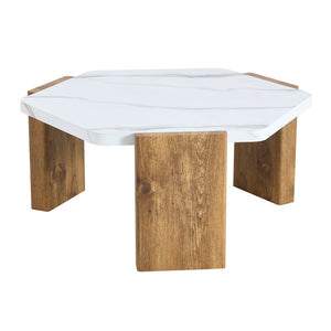31-Inch Modern-Style Hexagonal Coffee Table