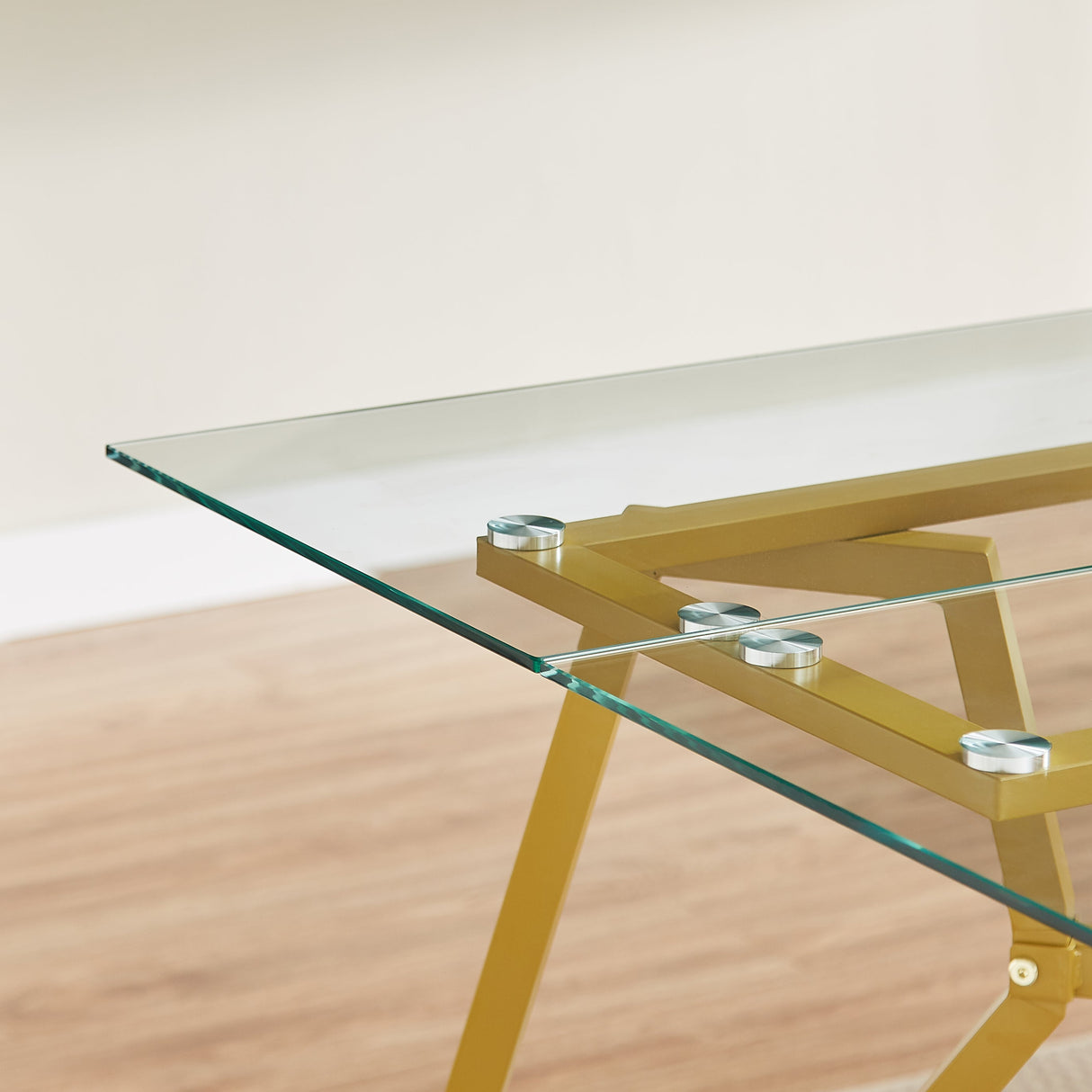70.9-Inch Rectangular Glass Dining Table