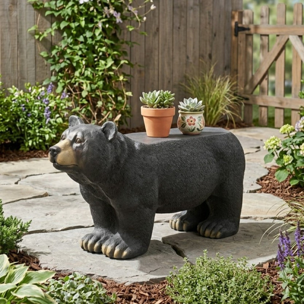 MGO Bear Bench - Concrete Outdoor Bench