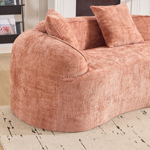 Curved Compressed Sofa, Nordic-Style Design For Living Room