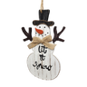Charming Wooden Snowman Ornament
