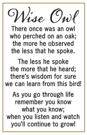 Wise Owl Pocket Stone