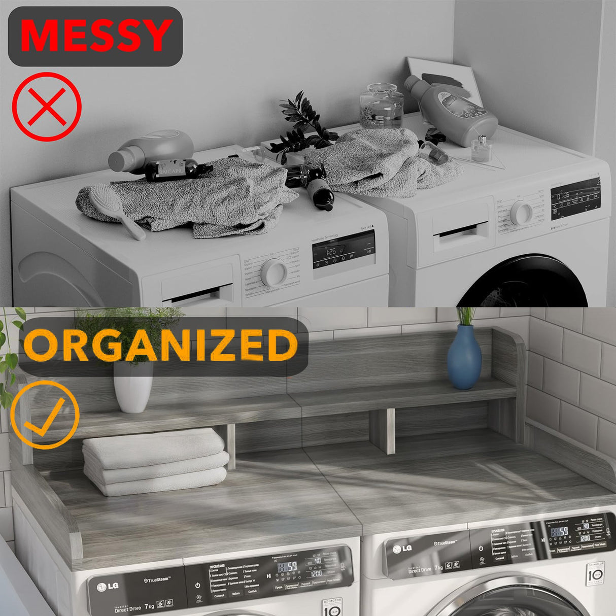Washer Dryer Countertop with Non-slip Pads