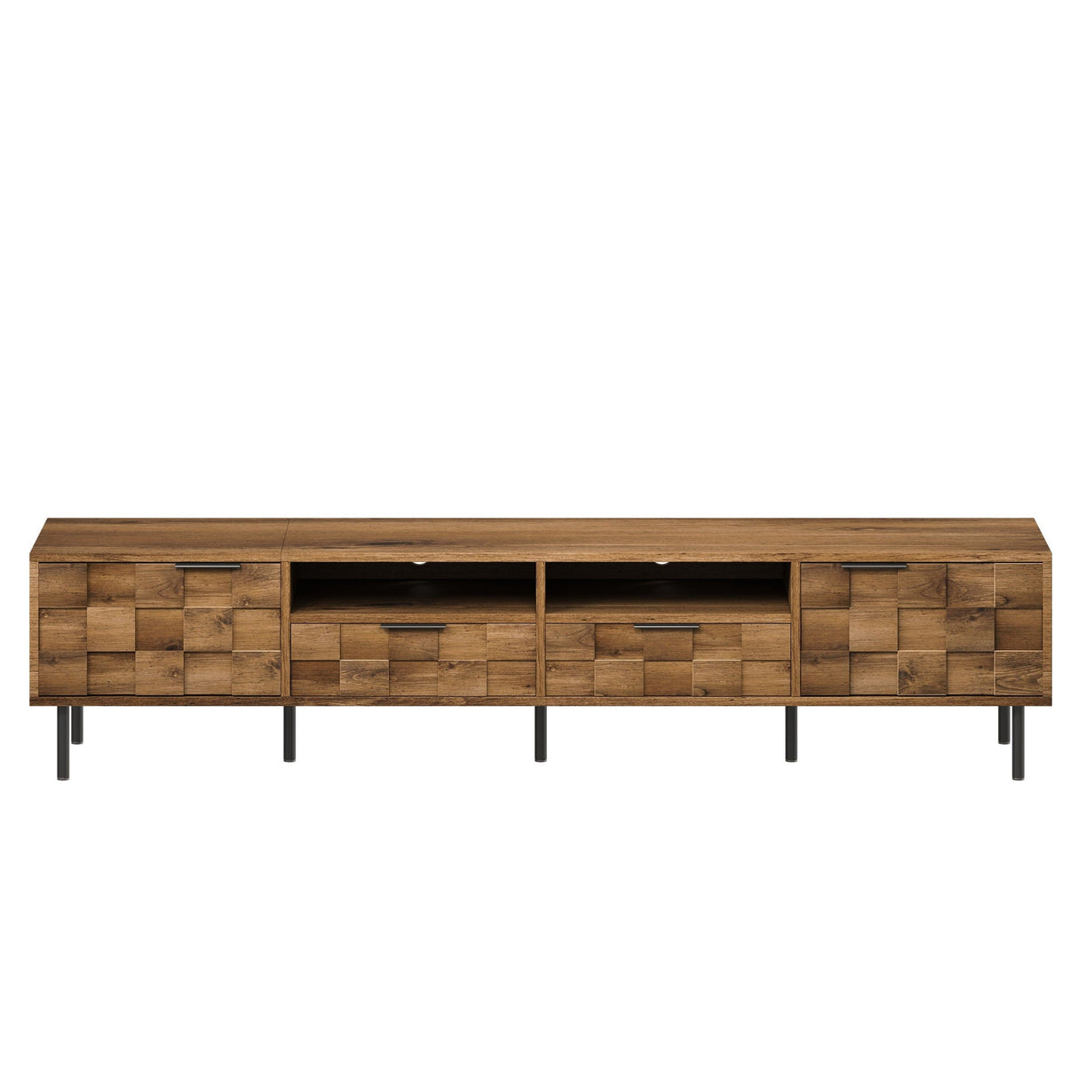 TV Stand With 2 Drawers, Media Console Table, Storage Cabinet With Cable Management