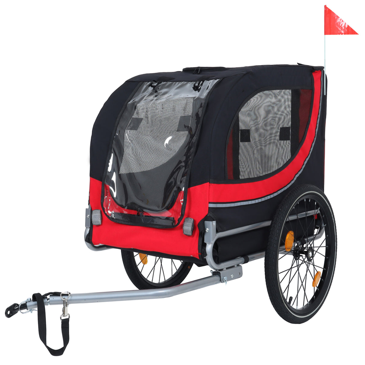 Large Folding Bike Trailer for Dogs – 66LB Capacity All-Terrain Pet Carrier