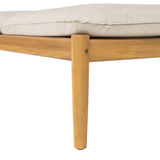 Riviera Outdoor Chaise Lounge with Wheels, Acacia Wood Frame (Set of 2)