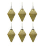 Gold Glass Decorative Hanging Ball Christmas Ornaments - Set of 6 or 12