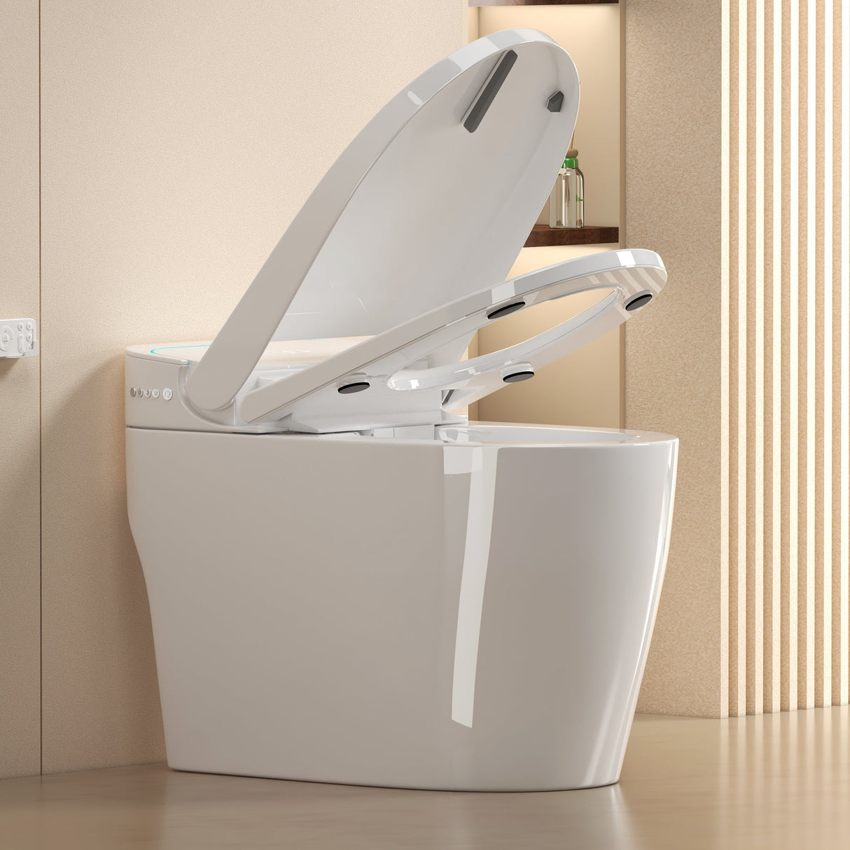 Unique Smart One-Piece Toilet with Bidet and Auto Seat