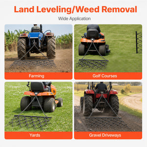 4FT Heavy-Duty Steel Drag Harrow