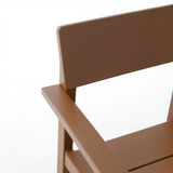 HDPE Outdoor Dining Armchairs with Backrest & Armrests