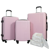 7-Piece Luggage Set ABS Lightweight & Durable with Spinner Wheels