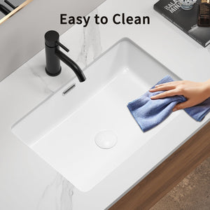 Rectangular Undermount Bathroom Sink
