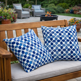 2 Pack Outdoor Throw Pillows, Waterproof & Fade-Resistant Patio Cushions (18x18 Inch)
