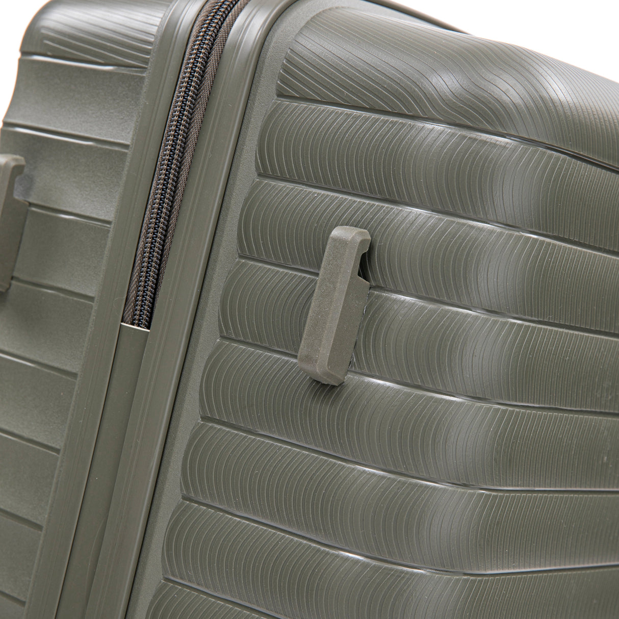 4 Piece Set Spinner Wheel Luggage with Cosmetic Case in Green