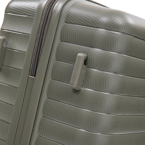 4 Piece Set Spinner Wheel Luggage with Cosmetic Case in Green